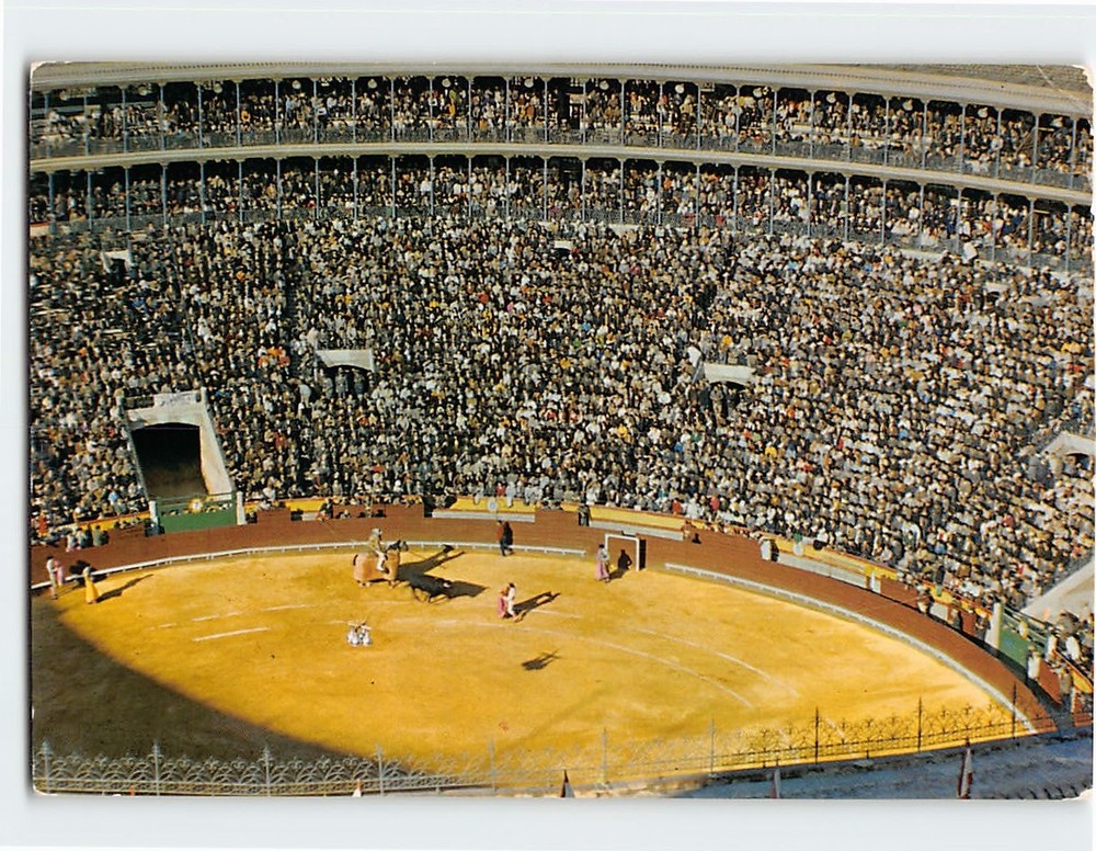 Postcard Indoor of the Bull Ring Day of Valencia Spain