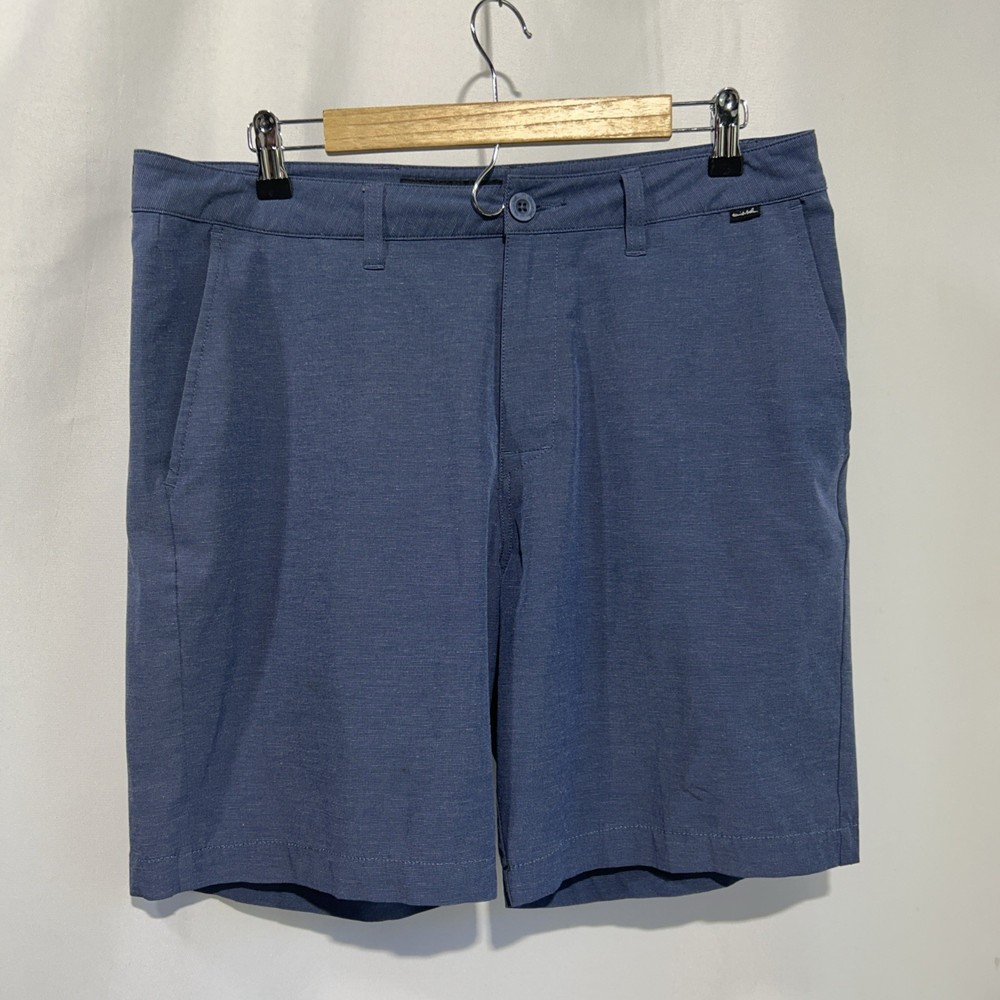 Travis Mathew Mens Blue Beck Performance Golf Shorts Size 34