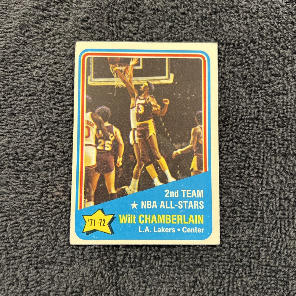 VINTAGE 1972 TOPPS Basketball All Star W.Chamberlain #168 LAKERS GOOD CONDITION