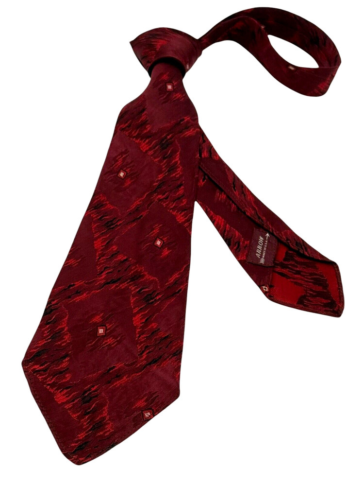 1930s Vintage Neck Ties BROCADE ARROW Necktie Wide Swing Rockabilly Tie48X3.5