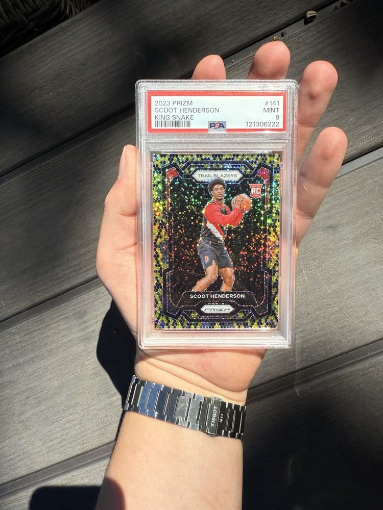 2023-24 Scoot Henderson King Snake Prizm SSP Rookie Graded PSA 9 Blazers