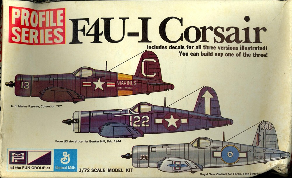 1/72 MPC Models VOUGHT F4U-1 CORSAIR Fighter PROFILE SERIES *MINT*