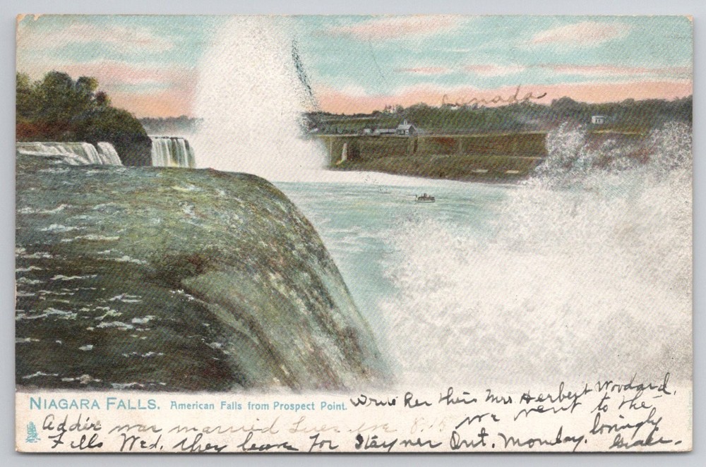 Raphael Tuck Niagara Falls American Falls Prospect Point Postcard 1909 Posted