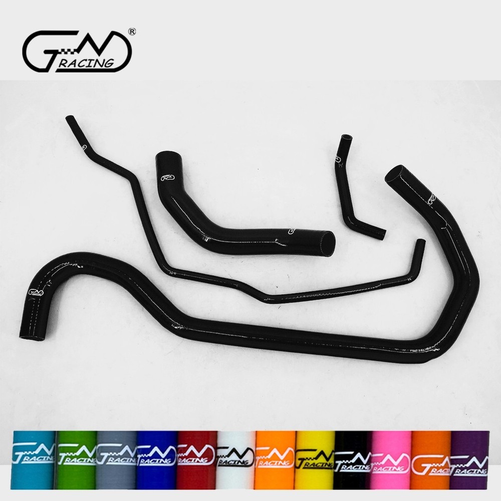 Fit Hummer H2 6.0L 2003 2004 2005 2006 Silicone Radiator Coolant Hose Kit Black