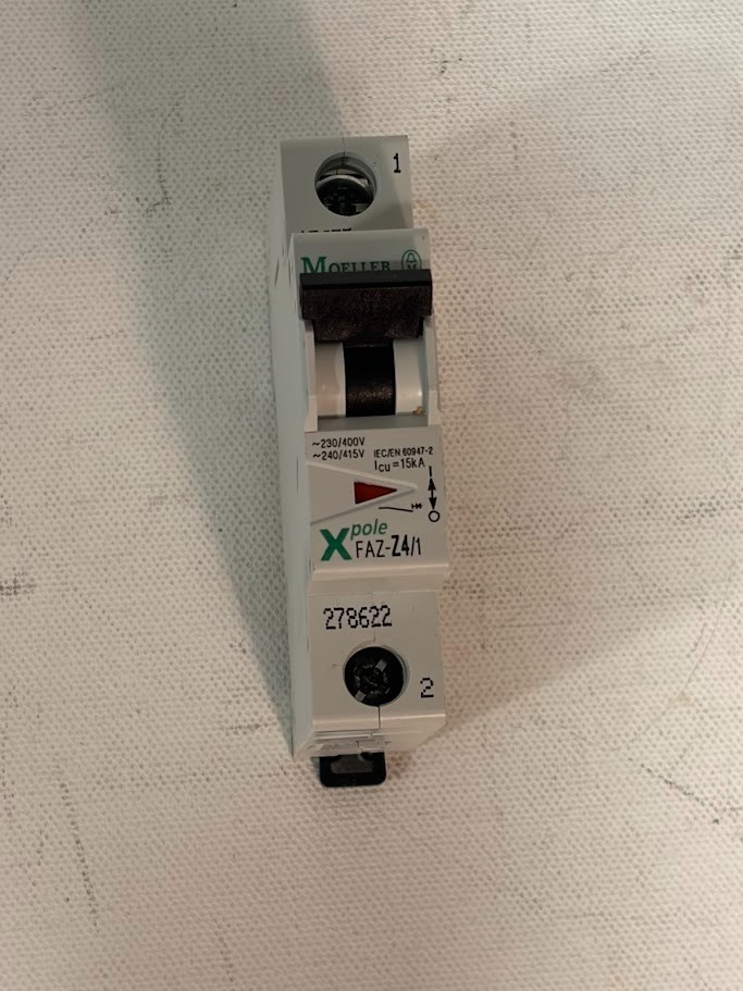 Used - Moeller FAZ-Z4/1   MINIATURE CIRCUIT BREAKER 1 POLE 4A 240/415VAC