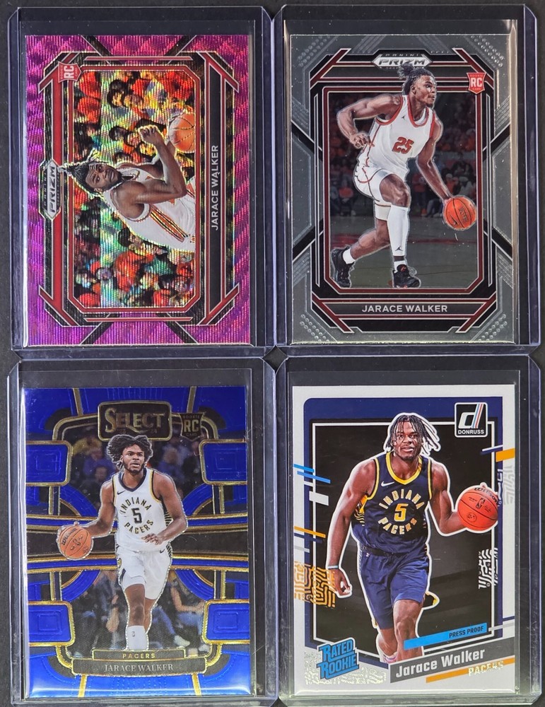 JARACE WALKER ⭐️ 4-Card RC Lot ⭐️ Draft Picks - Purple Wave - Indiana Pacers