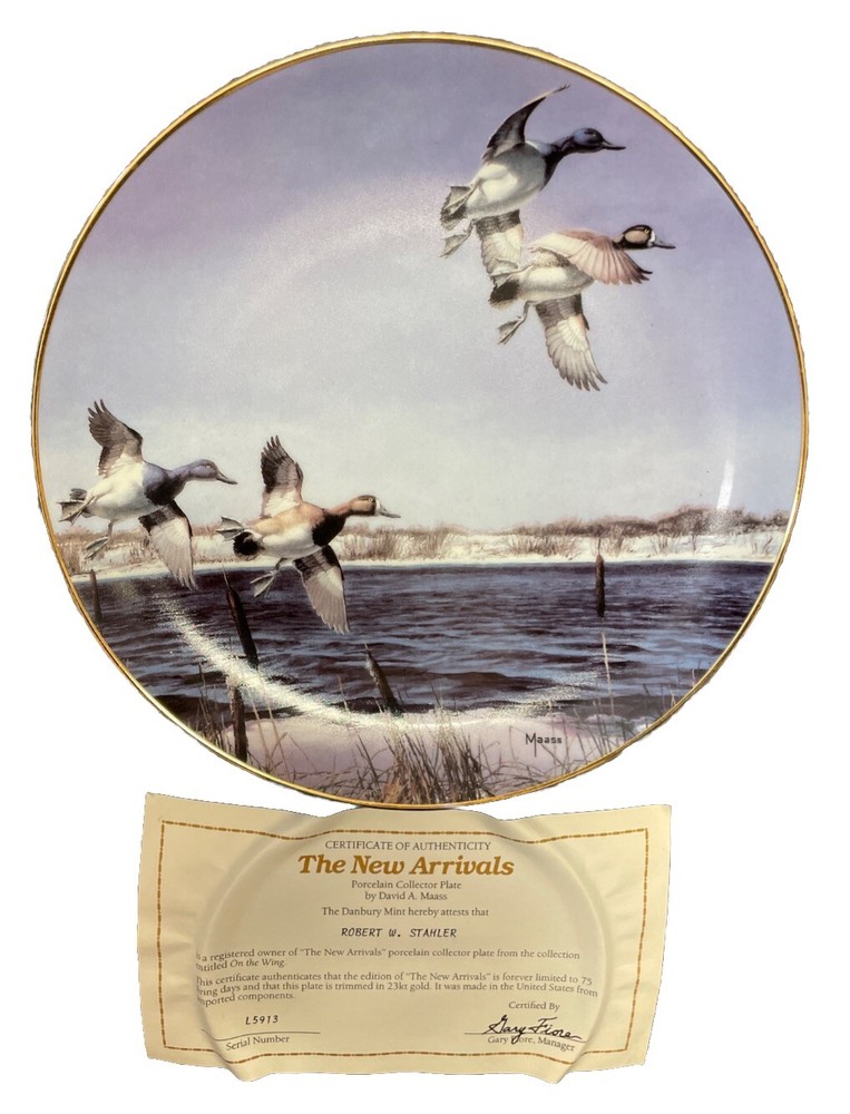 The New Arrivals On The Wing Danbury Mint David Maass Collector Plate