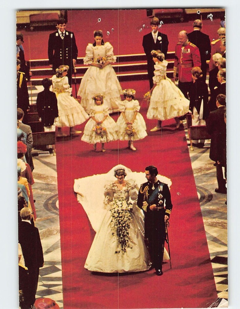 Postcard TRH The Prince and Princess of Wales in procession London England