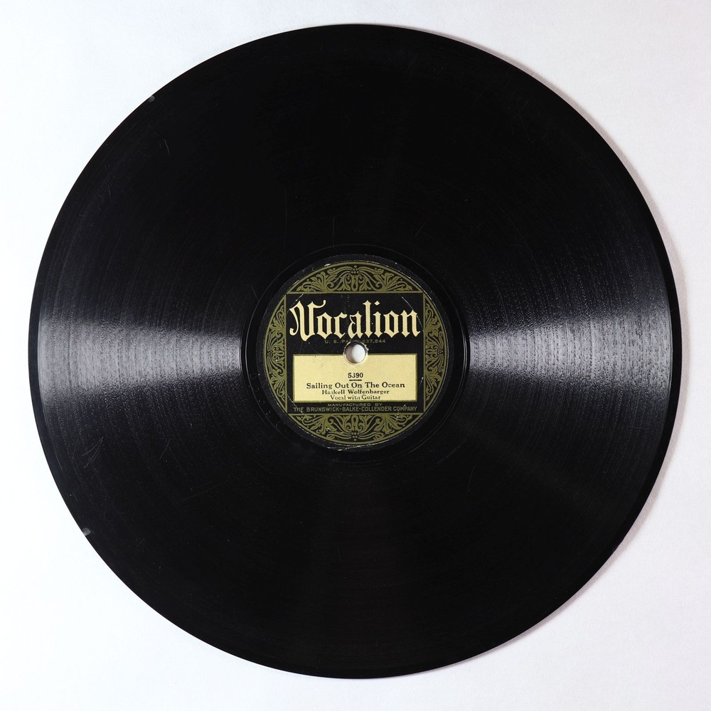 Prewar C&W 78 - Haskell Wolfenbarger - Sailing Out On The Ocean - Vocalion 5390