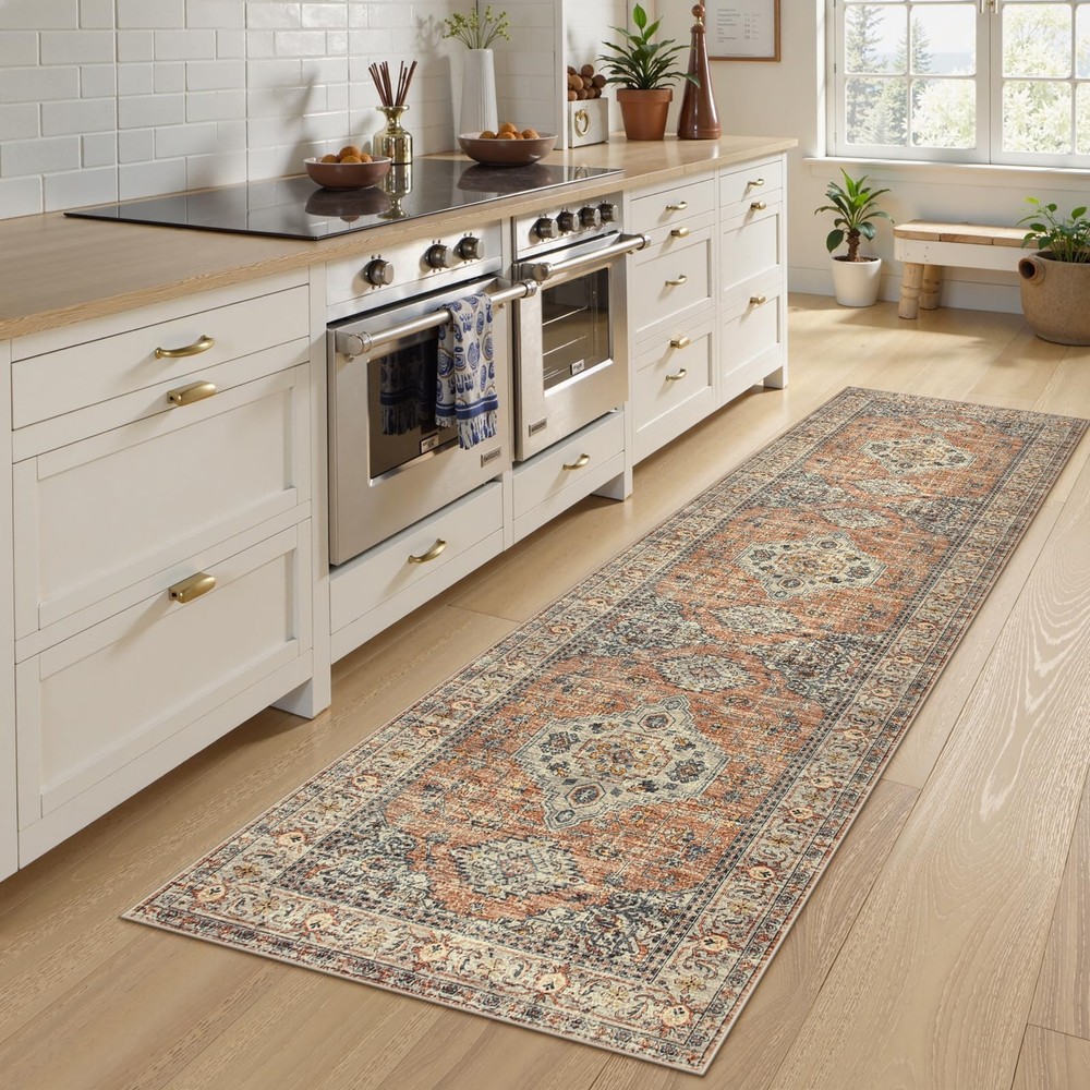 Lahome Non-Slip Washable Oriental Kitchen Runner Rug 2x8 for Hallway and Entryway