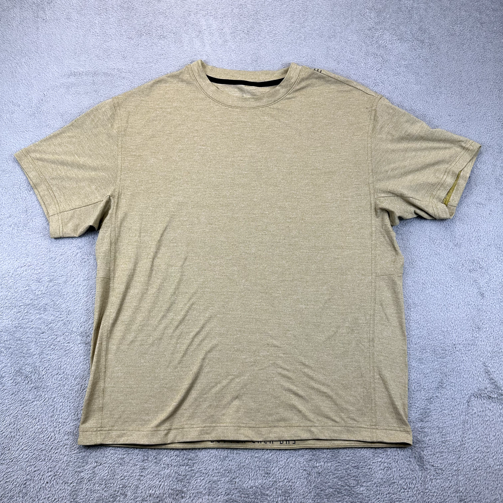 Lululemon License to Train Relaxed Short Sleeve Shirt Men’s L Yellow Gym