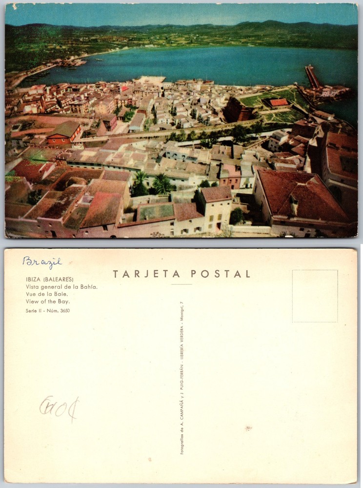 Continental Ibiza Bay View Postcard