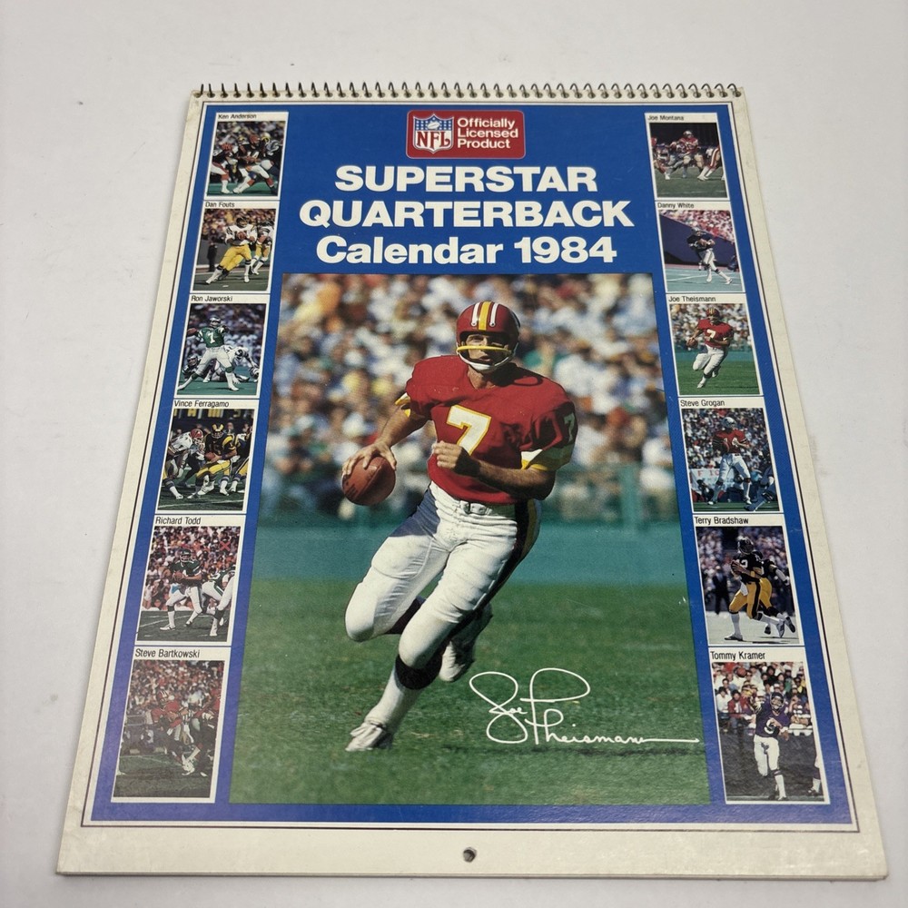 NFL Superstars Calendar 1984, Cowboys, Steelers, Rams, Eagles