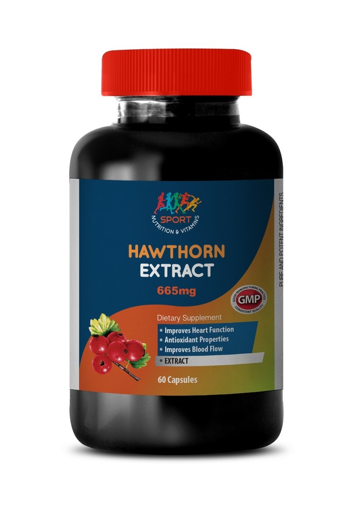 Hawthorn Antioxidant - HAWTHORN 665MG EXTRACT - Helps Nutrient Digestion - 1 Bot