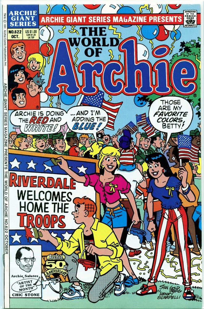 Archie Comics The World Of Archie #622 October 1991 Welcoming the Troops