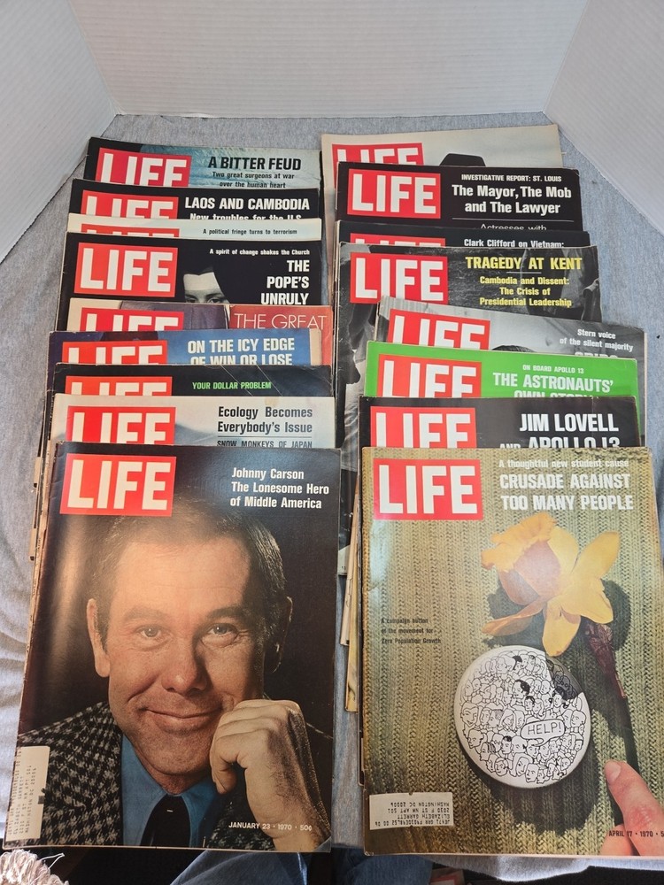 Life Magazine Lot 1970, January Through June 17 Issues, Complete