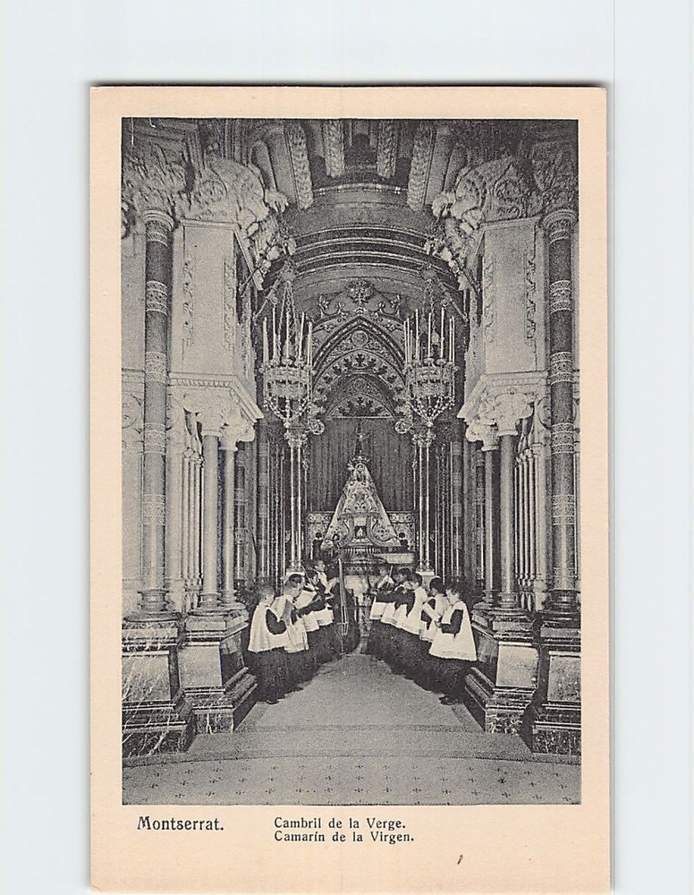 Postcard The Camarin de la Virgen (Chapel Chamber) Montserrat Spain