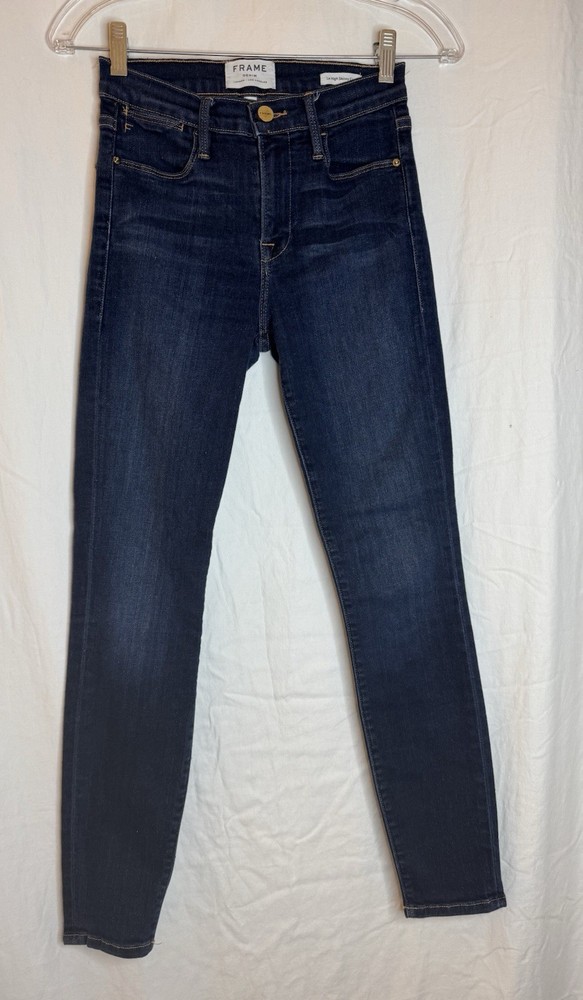 Frame Jeans Le High Skinny Crop Women’s Size 25 Stretch Dark Wash