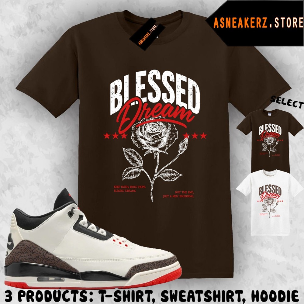 Shirt To Match AJ 3 World's Best Dad 2026 Sneaker Matching Blessed Dream T-Shirt