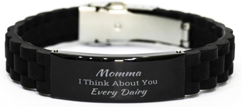 Bracelet For Momma, I Think About You Every Dairy, Engraved Bracelet Gifts
