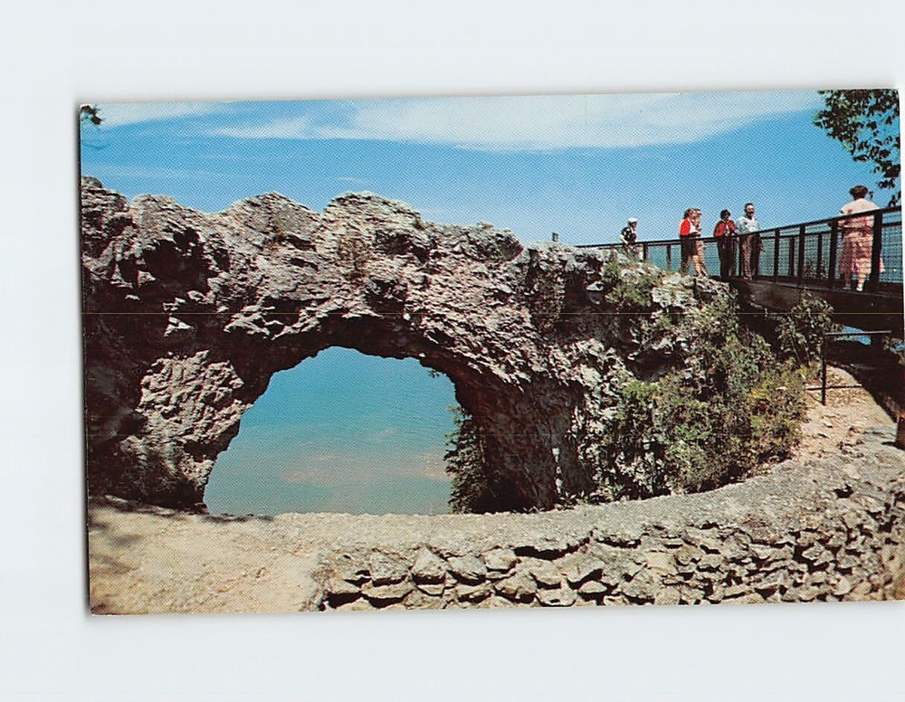Postcard Arch Rock Mackinac Island Michigan USA