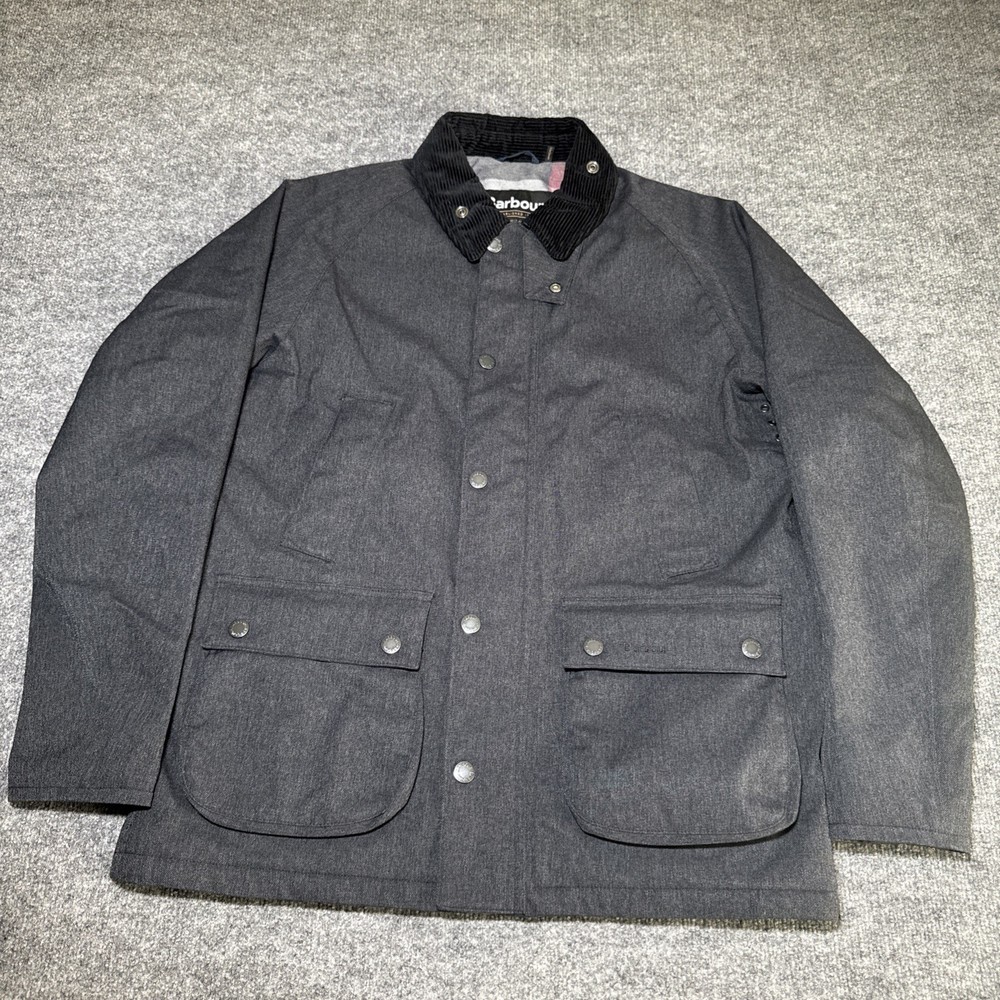 Barbour Tartan Waterproof Jacket for Men - Size Large Black Medale Coat