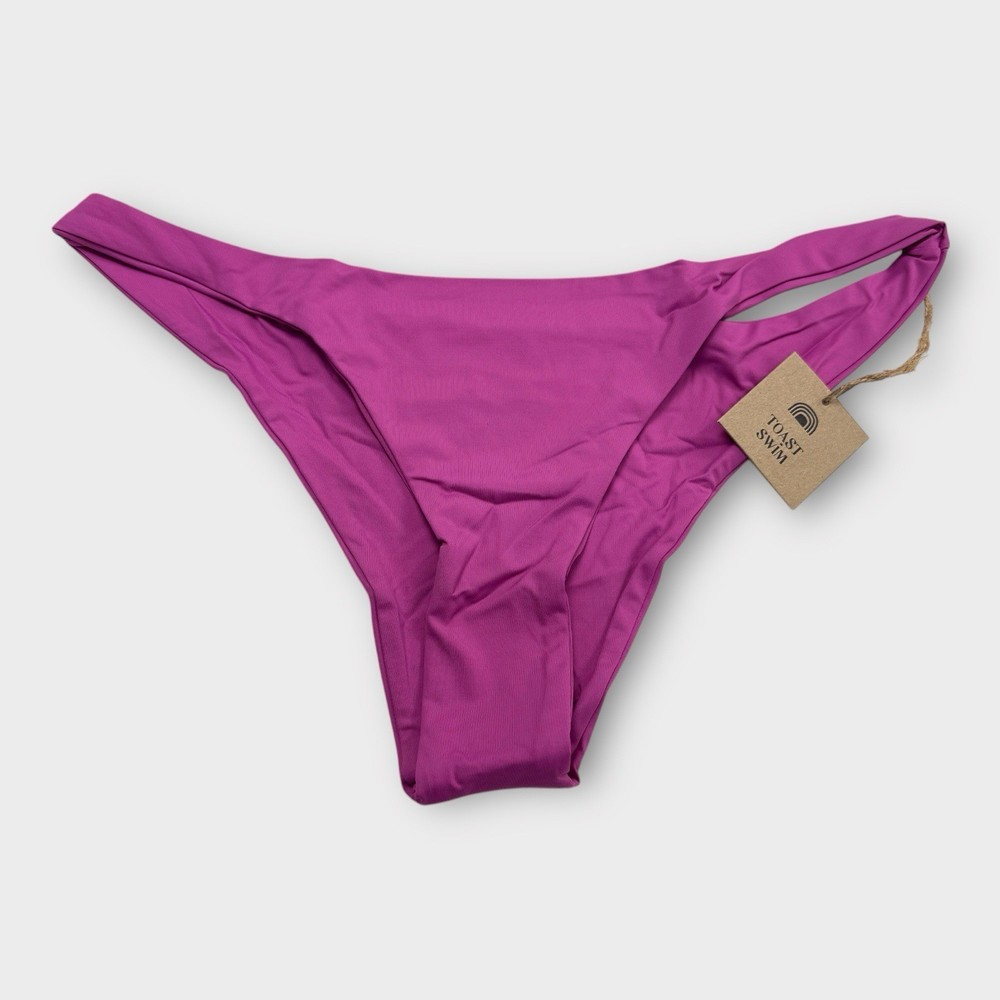 Free People x Toast Signature High Hip Bikini Bottom Size XL Purple Orchid NWT