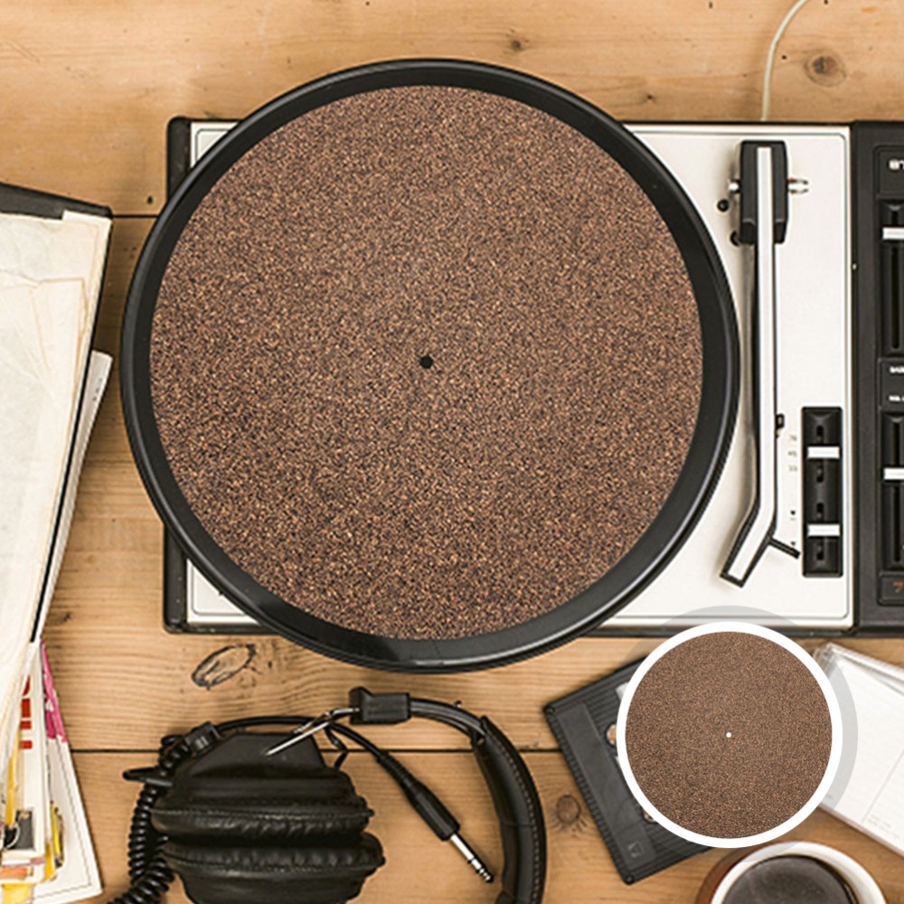 3 Pcs Cork Record Mat Dj Slip Mats for Disc Protective