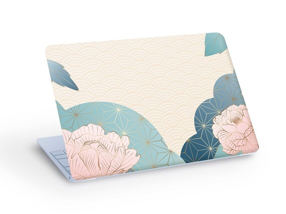Luxury Oriental Gold Flowers LAPTOP SKIN Decal Sticker - Custom Size