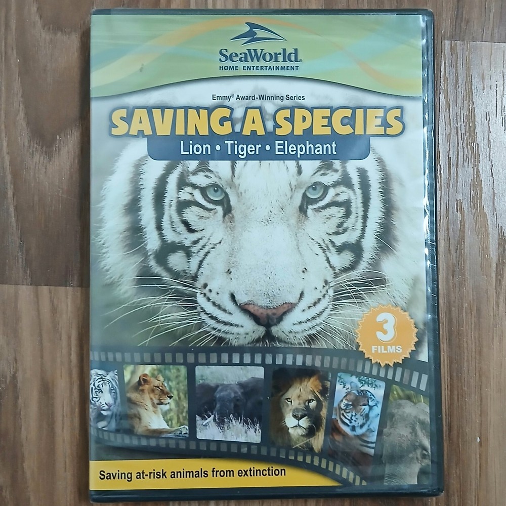 Saving A Species Lion Tiger Elephant DVD 2013 SeaWorld