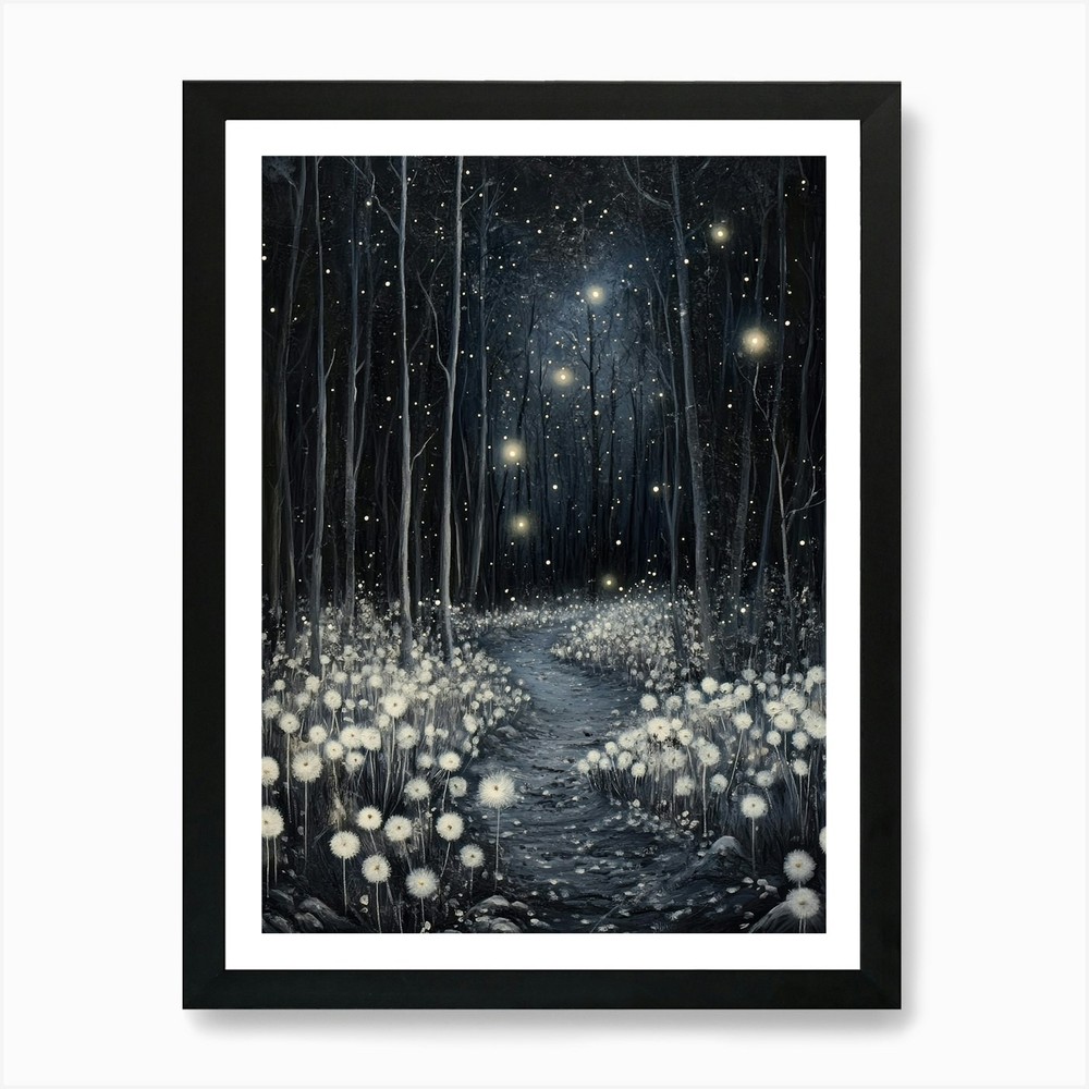 Dandelion Path 4 Art Print Framed Wall Art Poster Canvas Print Picture