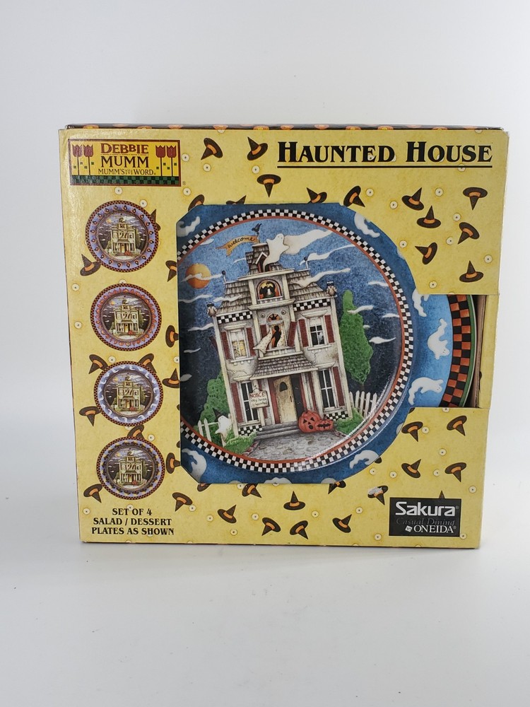 Set of 4 Debbie Mumm Haunted House Halloween 8