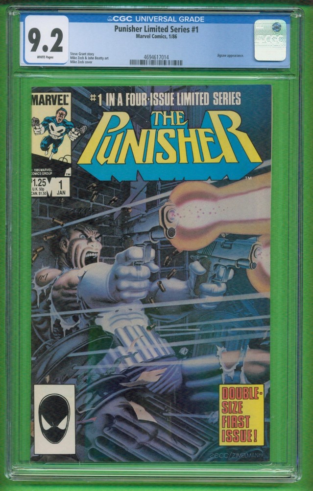 The Punisher #1 Limited Series Marvel 1986 CGC 9.2 NEAR MINT- White Pages 26-092