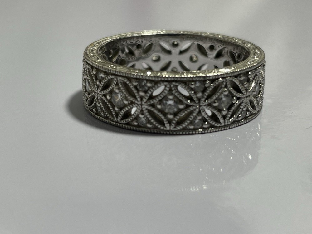 Tacori 935 Sterling Silver Epiphany Harlequin Eternity Band Sz 10