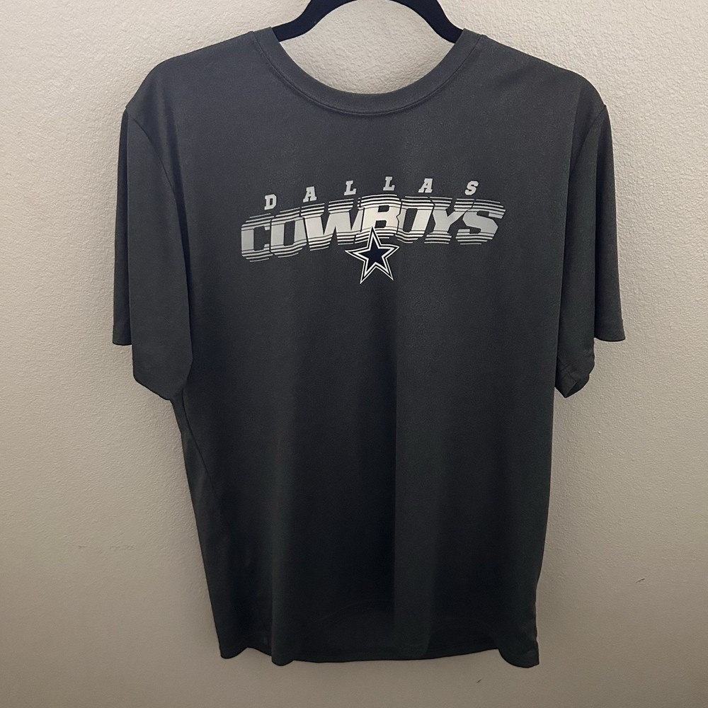 Dallas Cowboys Performance T-Shirt Mens XL Gray Short Sleeve Graphic Tee NFL