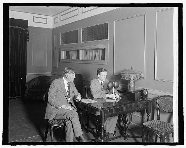 Photo:Judge Geo. H. MacDonald Geo. G. Adams 1925 Office Interior