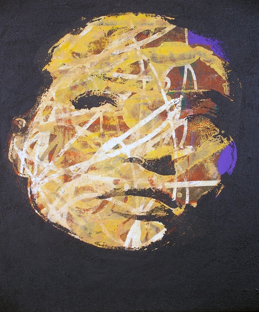 Framed Canvas Street  graffiti Urban  Art Print   abstract face wall decor-image