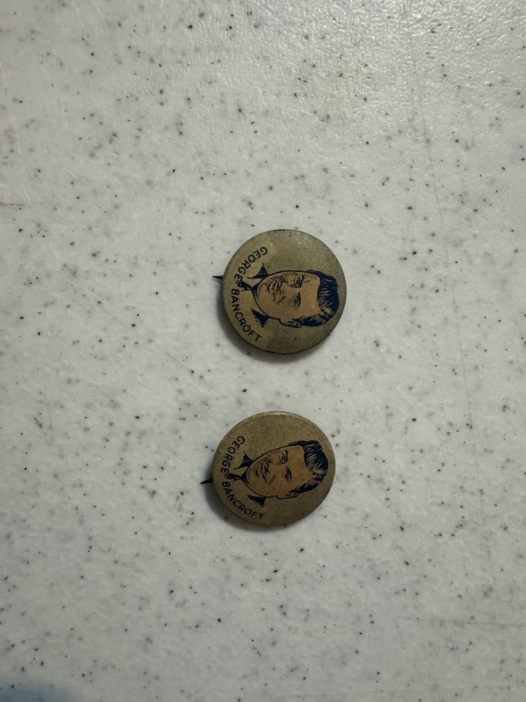 George Bancroft Cracker Jack Prize (1930s) Vintage Advertisement Pin-Back Button