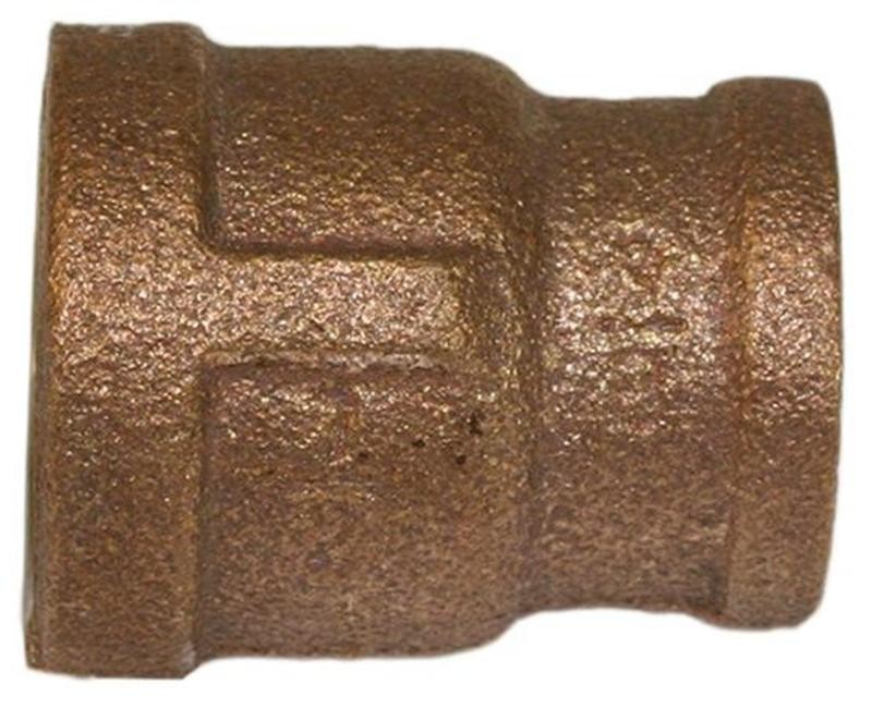 Jones Stephens B74145LF 1/2 X 3/8 BRONZE REDUCING COUPLING (LEAD - Bronze
