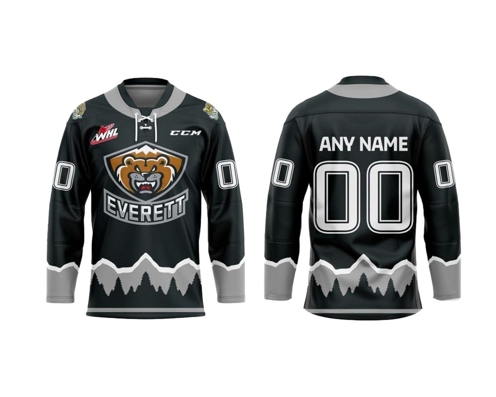 Custom Everett Silvertip Home Hockey Jersey Unisex S-5XL