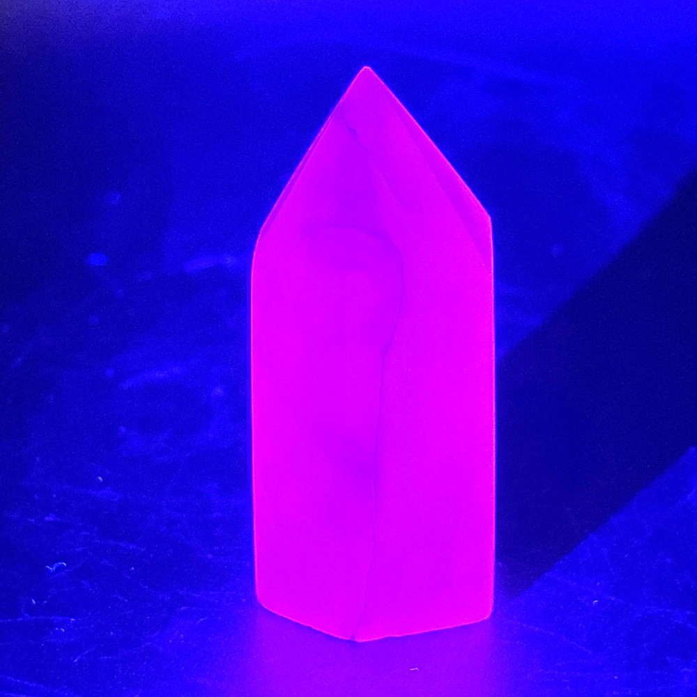 Beautiful Pink Mangano Calcite Tower Crystal Specimen 52 Grams