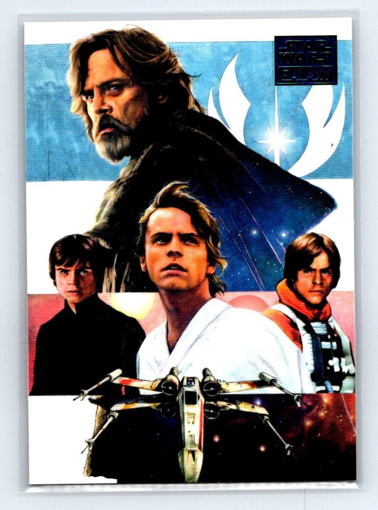 LUKE SKYWALKER 2018 Topps Star Wars Galaxy The Skywalker Saga Blue #1 C1