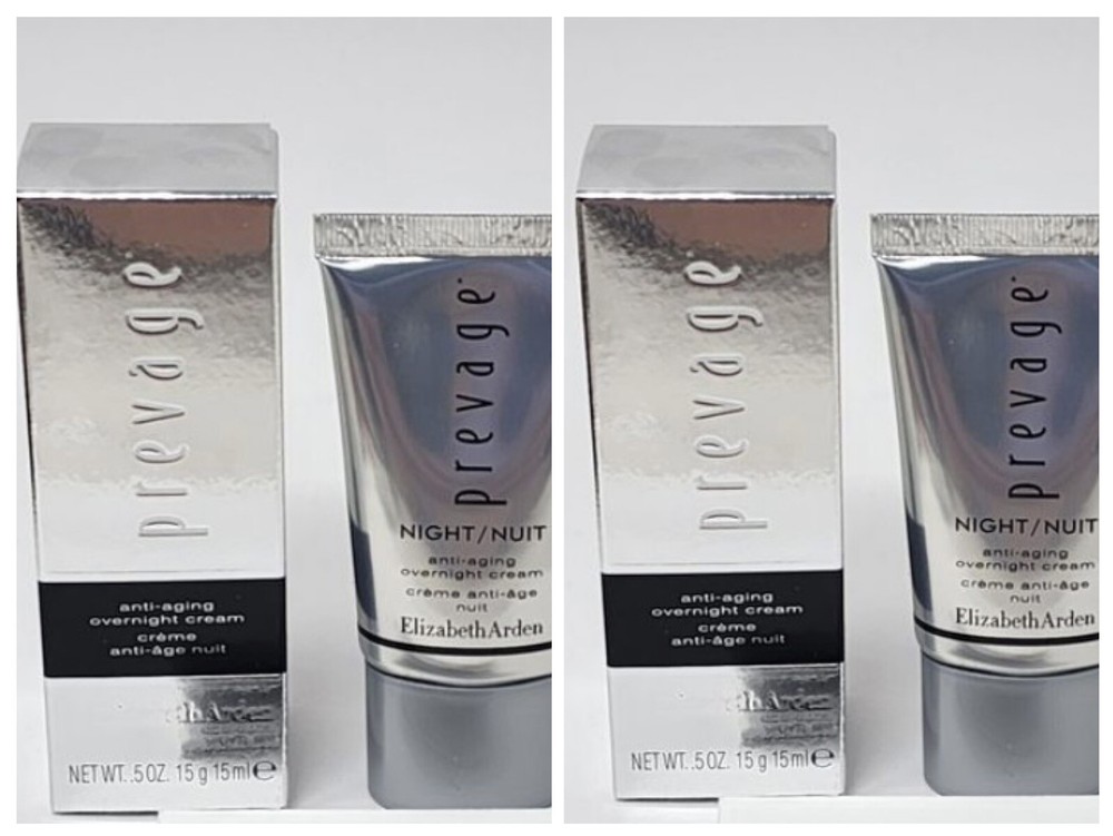 2 Pack Elizabeth Arden Prevage Night ANTI-AGING ONIGHT CREAM Face 2 X 0.5 Oz