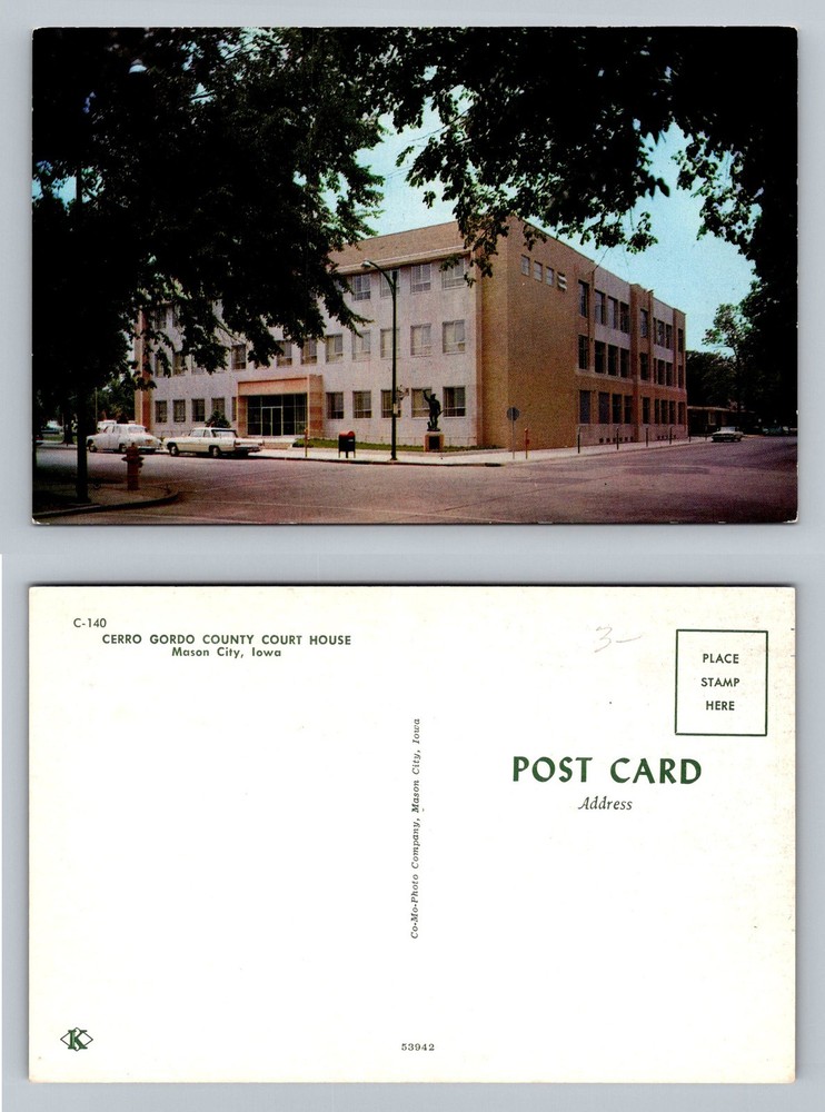 Mason City, IA-Iowa, Cerro Gordo County Courthouse Government Vintage Postcard