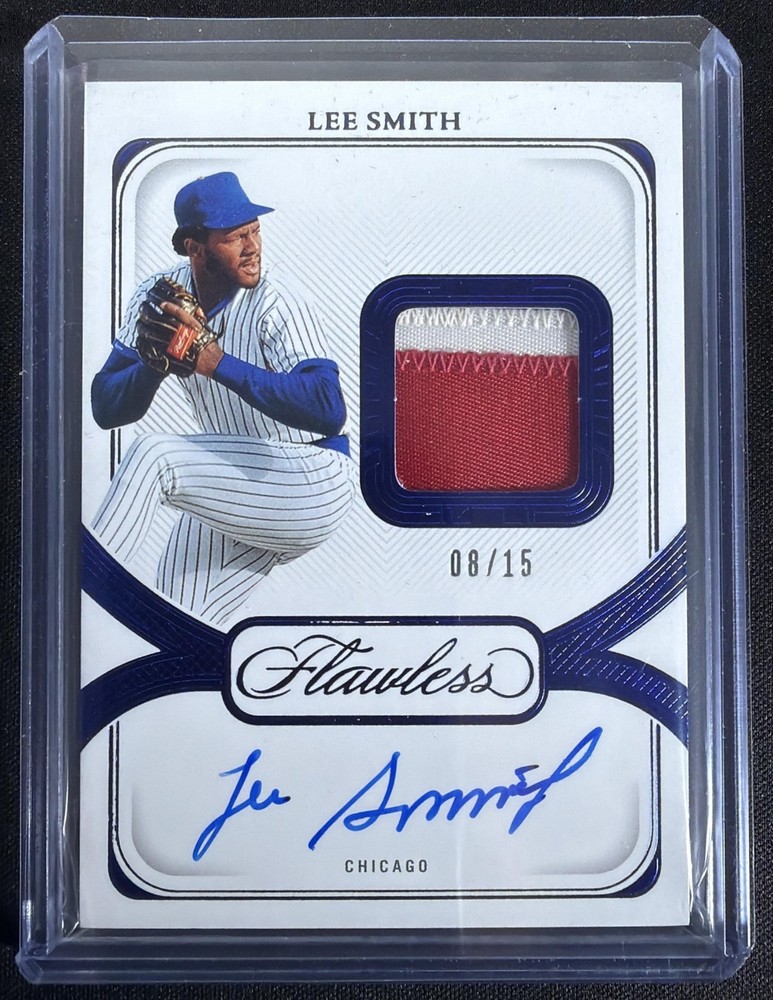 2024 Panini Flawless Lee Smith #PPV-LS Prime Patch Auto Vertical Sapphire /15