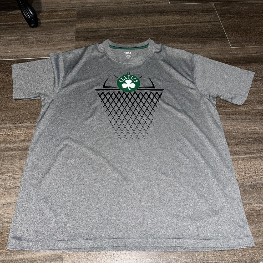 NBA Sports Top short sleeve tee with Boston Celtics logo Men's XL dry fit