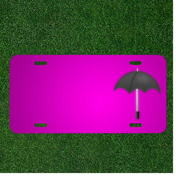 Design Your Own Custom Car License Plate with Personalized Names for the Umbrella Black Monsoon Edition
