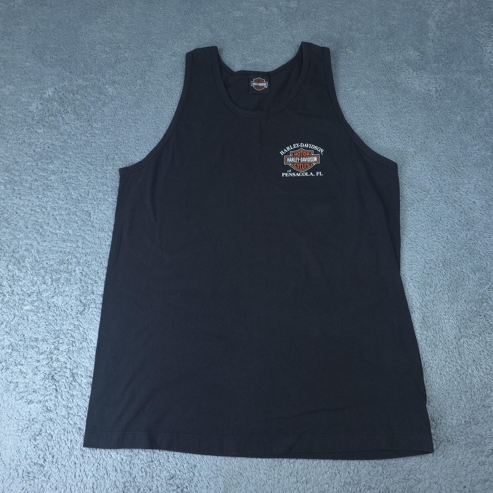 Harley Davidson Shirt Mens Medium Black Blue Angels Tank Top Motorcycle