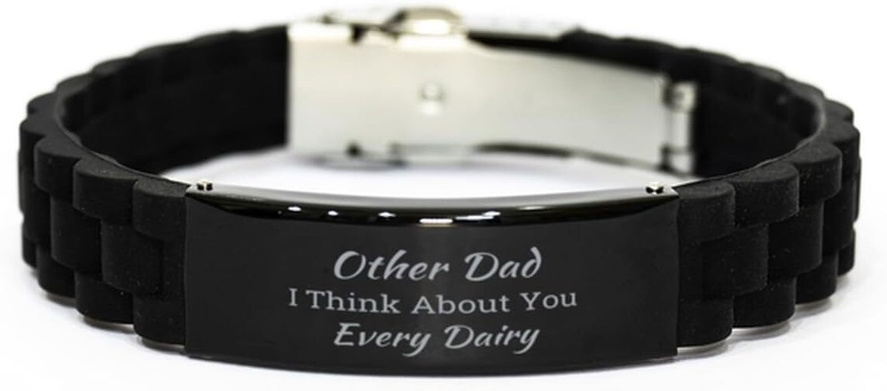 Bracelet For Other Dad, I Think About You Every Dairy, Engraved Bracelet Gifts