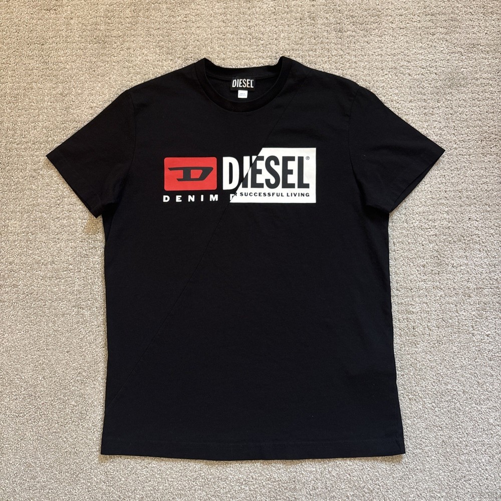 Diesel Diego City Crew Neck Classic Logo T-Shirt  Men’s Sz Medium Black Cotton